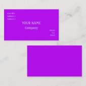 Carte De Visite Violet (Devant / Derrière)