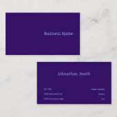 Carte De Visite Violet (Devant / Derrière)