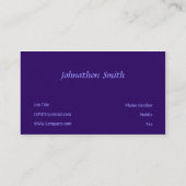 Carte De Visite Violet (Dos)