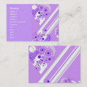 Carte de visite violet (Devant / Derrière)