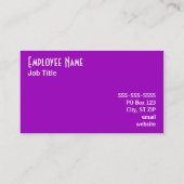 Carte de visite violet arc-en-ciel (Dos)