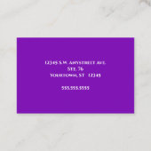 Carte De Visite Violet Arrière - plan & Or et Parties scintillant  (Dos)