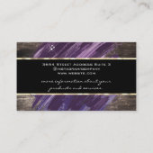 Carte De Visite Violet brossé | Bois (Dos)