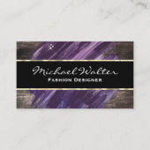 Carte De Visite Violet brossé | Bois (Devant)