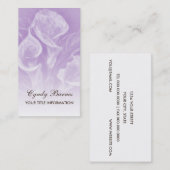 Carte de visite violet Calla Lillies (Devant / Derrière)