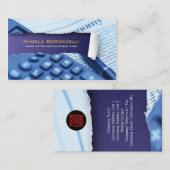 Carte de visite Violet Comptabilité papier déchu (Devant / Derrière)