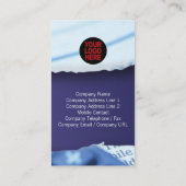 Carte de visite Violet Comptabilité papier déchu (Dos)