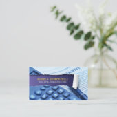 Carte de visite Violet Comptabilité papier déchu (Debout devant)