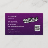 Carte de visite violet de luxe avec étincelle arge (Devant)