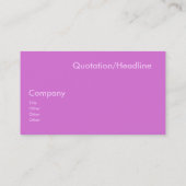 Carte De Visite violet d'orchidée (Dos)