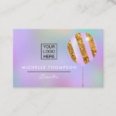 Carte de visite violet et or (Devant)