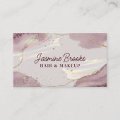 Carte De Visite  Violet et Or Iridescent  (Devant)