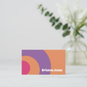 Carte De Visite Violet et orange (Debout devant)