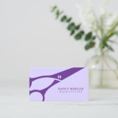 Carte de visite violet Lilac Scisseuse (Debout devant)