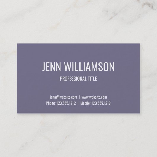 Carte de visite violet moderne de geode pourpre (Dos)