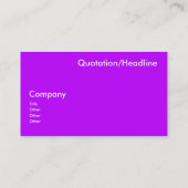 Carte De Visite Violet Néon (Dos)