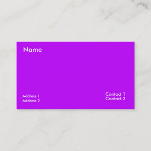 Carte De Visite Violet Néon