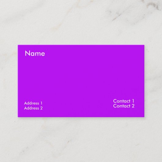 Carte De Visite Violet Néon (Devant)