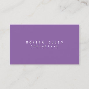 Carte De Visite Violet Original Simple Professionnel Féminin