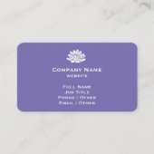 Carte de visite violet personnalisable (Devant)