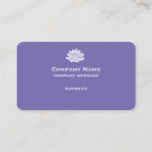 Carte de visite violet personnalisable (Dos)