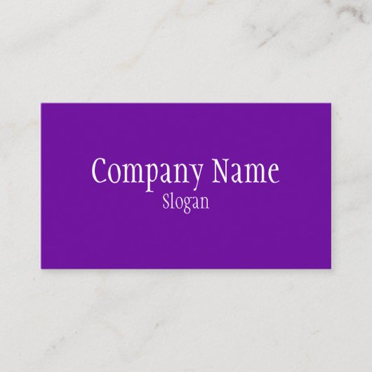 Carte De Visite Violet Pourpre Uni (Devant)