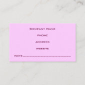 Carte de visite violet profond (Dos)
