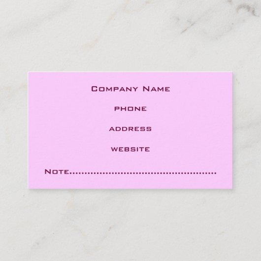 Carte de visite violet profond (Dos)