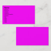 Carte De Visite Violet rose clair (Devant / Derrière)