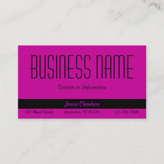 Carte de visite violet rouge (Devant)