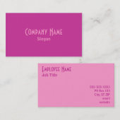 Carte de visite violet rouge (Devant / Derrière)
