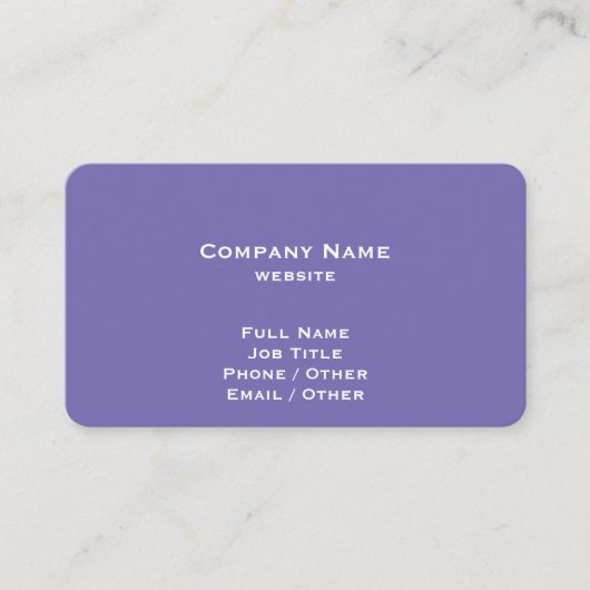 Carte de visite violet simple (Devant)