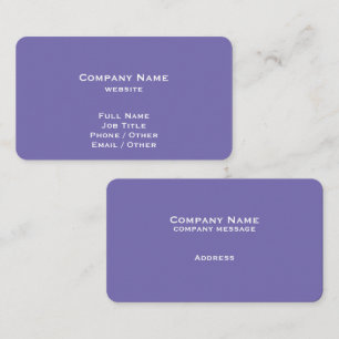 Carte de visite violet simple