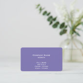 Carte de visite violet simple (Debout devant)