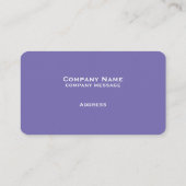 Carte de visite violet simple (Dos)