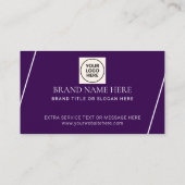Carte De Visite Violet Simple Formel Code QR Professionnel Moderne (Dos)