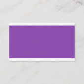 Carte De Visite Violet Simple Moderne Élégant Professionnel (Dos)