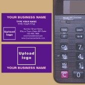 Carte de visite violet style centré aligné