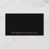 Carte De Visite Violet sur noir (Dos)