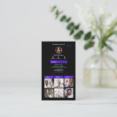 Carte De Visite Violet TikTok Social Media QR Code (Debout devant)