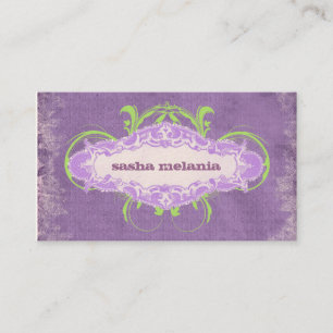 Carte De Visite Violette de la CHROMATOGRAPHIE GAZEUSE   avec