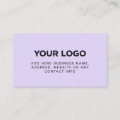 Carte De Visite Violette de lavande | Logo Simple Entreprise (Devant)