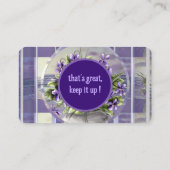 Carte De Visite violettes dans un bocal de lune (Dos)