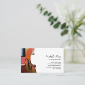 Carte De Visite Violin Lessons Professional Musician Violinist  (Debout devant)