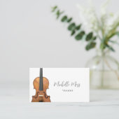 Carte De Visite Violin Music Teacher Violoniste (Debout devant)