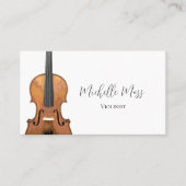 Carte De Visite Violin Music Teacher Violoniste (Devant)