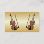 Carte De Visite Violiniste de couleur or (Dos)