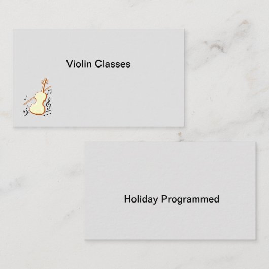 Carte de visite violon (Devant / Derrière)
