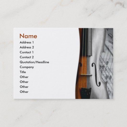 Carte de visite violon (Devant)