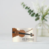 Carte De Visite ・ violon à effet faux métallique (Debout devant)